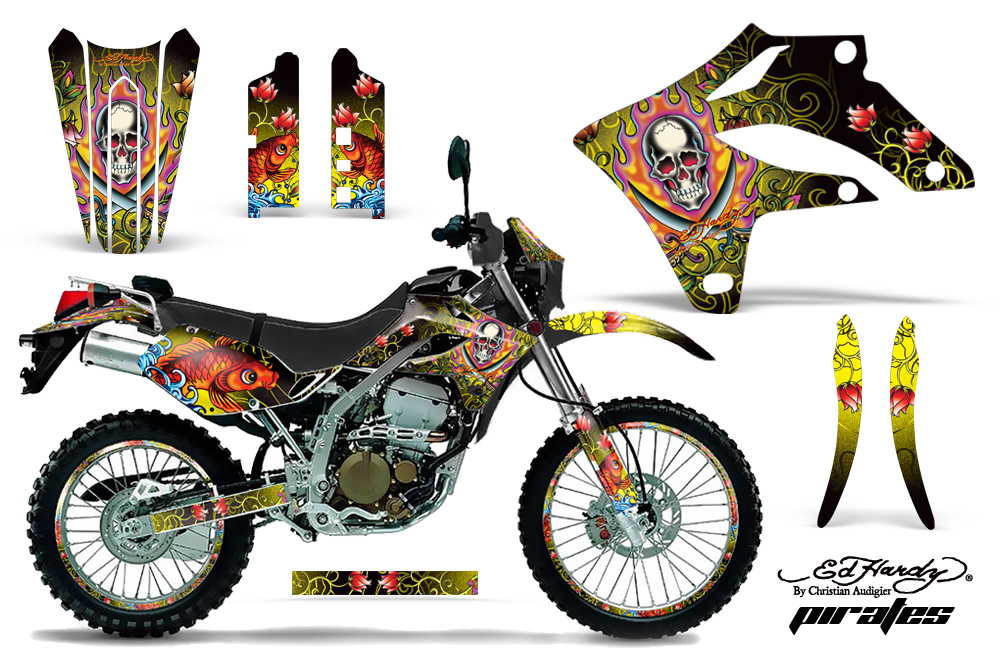 Kawasaki KLX250 04-07 Graphics Kit Pirates EH Y NPs